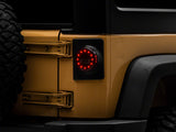 Raxiom 07-18 Jeep Wrangler JK Axial Series Halo LED Tail Lights- Blk Housing (Clear Lens) - J164240