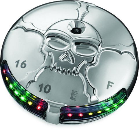 Kuryakyn Zombie Fuel & Battery Gauge Chrome - 7357