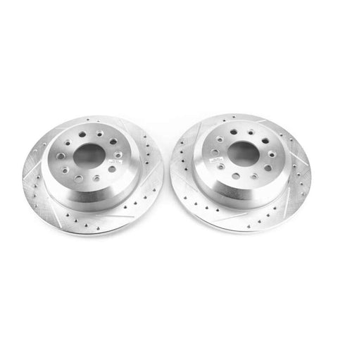 Power Stop 2018 Jeep Wrangler Rear Evolution Drilled & Slotted Rotors - Pair - AR8389XPR