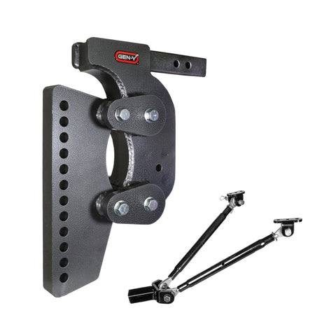 Gen-Y The Boss Torsion-Flex 2in Weight Distribution Shank 15.5in Drop 16K Hitch w/Stabilizer Kit - GH-1403