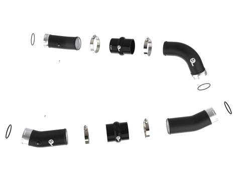 aFe 2024+ Toyota Tacoma BladeRunner 2.5in & 3in Aluminum Hot & Cold Charge Pipe Kit - Black - 46-20724-B