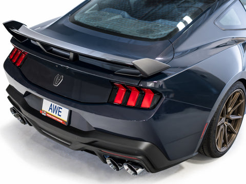 AWE 2024 Ford Mustang Dark Horse S650 RWD SwitchPath Cat-Back Exhaust w/ Quad Chrome Silver Tips - 3025-42375