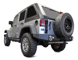 DV8 Offroad 07-18 Jeep Wrangler JK Full Length Rear Bumper w/ Light Holes - RBSTTB-11