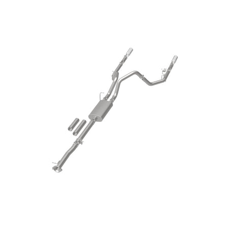 MagnaFlow Stainless Cat-Back Exhaust 2015 Chevy Silverado 2500HD 6.0L Dual Split Rear Exit 4in - 19027