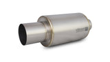 Vibrant Titanium Muffler w/Straight Cut Natural Tip 2.5in. Inlet / 2.5in. Outlet - 17561