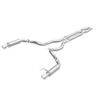 MagnaFlow Cat Back, SS, 3in, Competition, Dual Split Polished 4.5in Tips 2015 Ford Mustang GT V8 5.0 - 19101