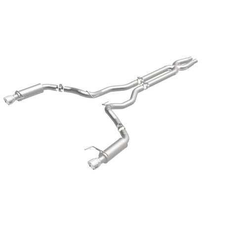 MagnaFlow Cat Back, SS, 3in, Competition, Dual Split Polished 4.5in Tips 2015 Ford Mustang GT V8 5.0 - 19101