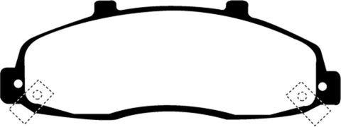 EBC 98-99 Ford F150 4.2 (2WD) (Rear Wheel ABS) Yellowstuff Front Brake Pads - DP41259R