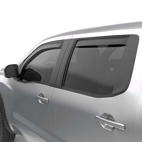 EGR 2022+ Nissan Frontier In Channel Window Visors Front/Rear Set Matte Black Crew Cab - 576045