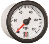 Autometer Stack 52mm 0-100 PSI 1/8in NPTF Male Pro Stepper Motor Fuel Pressure Gauge - White - ST3356
