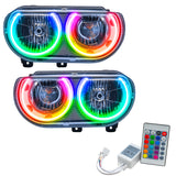 Oracle 08-14 Dodge Challenger SMD HL (Non-HID) - ColorSHIFT w/ Simple Controller - 7720-504