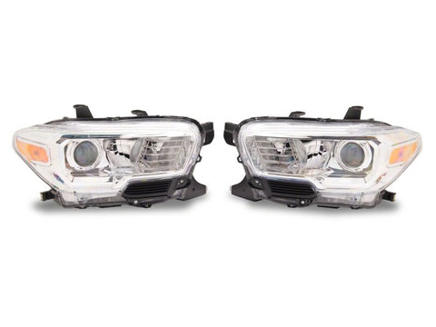 Raxiom 16-23 Toyota Tacoma Axial Series OE Replmnt Headlights- Chrome- Clear Lens - TT26261