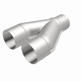 MagnaFlow Universal Trans Y-Pipe All SS 4inch (Dual) 3.5inch (Single) x 13inch (Overall) - 10800