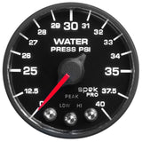 Autometer Spek-Pro - Nascar 2-1/16in Water Press 0- 40 psi Bfb - P551328-N1