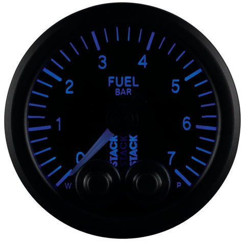 Autometer Stack 52mm 0-7 Bar M10 Male Pro-Control Fuel Pressure Gauge - Black - ST3505