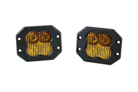 Diode Dynamics SS3 LED Pod Sport - Yellow Combo Flush (Pair) - DD6719P