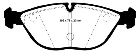 EBC 04-06 Audi TT Quattro 3.2 Yellowstuff Front Brake Pads - DP41035R