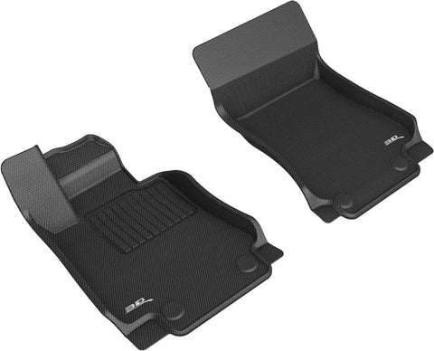 3D MAXpider 17-21 Alfa Romeo Giulia RWD / Giulia Quadrifoglio Kagu 1st Row Floormats - Black - L1AR00111509
