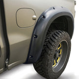 Lund 19-21 Chevy Silverado 1500 RX-Rivet Style Smooth Elite Series Fender Flares - Black (2 Pc.Rear) - RX140SB
