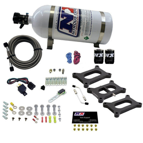 Nitrous Express Holley 2-BBL Tri-Power (3 Plates) Gasoline (50-300hp) - 30026-10