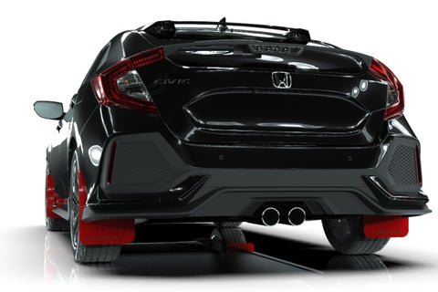 Rally Armor 17-21 Honda Civic Sport & Touring (Hatch) Red UR Mud Flap w/ Black Logo - MF51-UR-RD/BLK