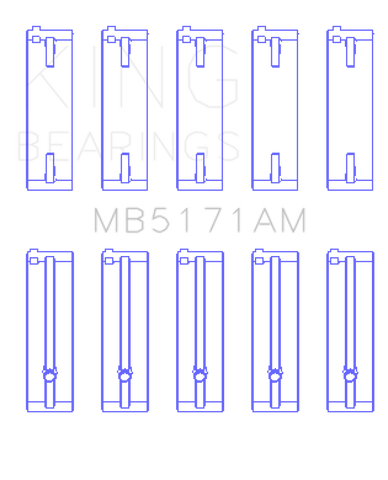 King Mazda FS-DE L4/FP L4/FS L4  DOHC 16 Valve  (Size STD) Main Bearing Set - MB5171AM