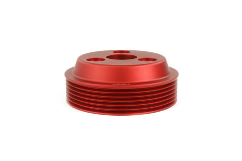 PERRIN 22-26 Subaru WRX / 21-25 Crosstrek / 20-25 LGT/OBXT/FXT Lightweight Water Pump Pulley - Red - PSP-ENG-112RD