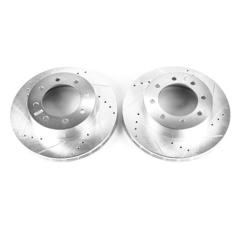 Power Stop 2002 Ford E-550 Super Duty Front Evolution Drilled & Slotted Rotors - Pair - AR8581XPR