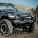 Westin 18-20 Jeep Wrangler WJ2 Full Width Front Bumper w/LED Light Bar Mount Textured Black - 59-80125