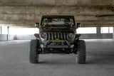 DV8 Offroad 07-23 Jeep Wrangler/Gladiator JT/JK/JL FS-25 Stubby Front Bumper w/Plated Bull Bar - FBJL-06
