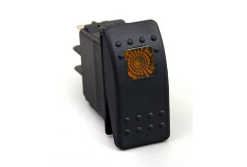 Daystar Rocker Switch Amber Light 20 AMP Single Pole - KU80013