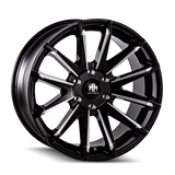 Mayhem 8109 Crossfire 22x9.5 / 5x150 BP / 25mm Offset / 110mm Hub Black w/ Milled Spokes Wheel - 8109-22950BM25