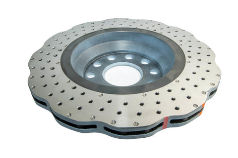 DBA 14-21 Volkswagen GTI (w/Perf Pkg 310mm Rear Disc) Rear 4000 Series Drilled Wavy Rotor w/Slv Hat - 42809WSLVXD