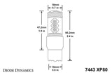 Diode Dynamics 7443 LED Bulb XP80 LED - Amber (Single) - DD0114S