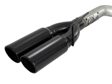 aFe Vulcan Series 4-3in 304SS Exhaust Cat-Back w/ Blk Tips 2019 GM Silverado/Sierra 1500 V8-6.2L - 49-34102-B