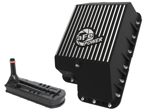 afe Transmission Pan (Black); Ford Diesel Trucks 03-10 V8-6.0/6.4L (td) - 46-70122-1
