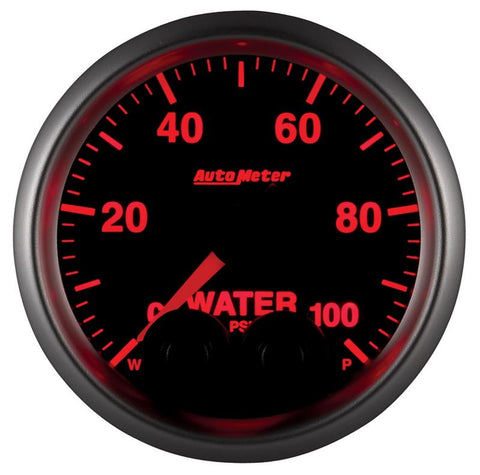 AutoMeter Gauge Water Press 2-1/16in. 100PSI Stepper Motor W/Peak & Warn Elite - 5668