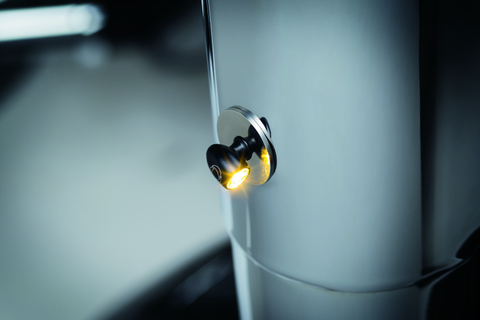 Kuryakyn Kellerman Atto Clear Lens Amber Satin Black - 2535