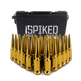 Mishimoto Mishimoto Steel Spiked Lug Nuts M14 x 1.5 32pc Set Gold - MMLG-SP1415-32GD