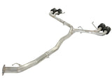 aFe Takeda 3in SS Exhaust Cat-Back 09-14 Nissan GTR V6 3.8L Carbon Fiber Tips - 49-36108-C