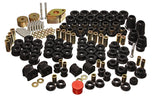 Energy Suspension 07-11 Jeep JK 4dr Black Hyper-Flex Master Bushing Set - 2.18108G