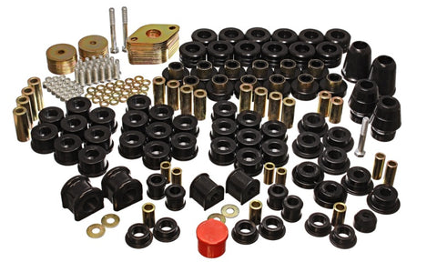Energy Suspension 07-11 Jeep JK 4dr Black Hyper-Flex Master Bushing Set - 2.18108G