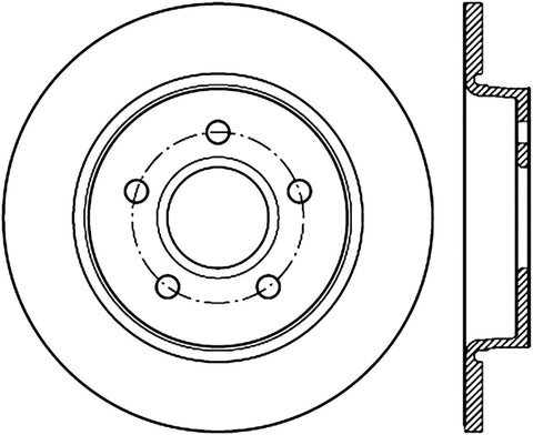 StopTech 13 Ford Focus ST Slotted Right Rear Rotor - 126.61099SR