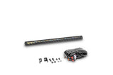 Go Rhino Xplor Blackout Combo Series Sgl Row LED Light Bar w/Amber (Side/Track Mount) 20.5in. - Blk - 751052012CSS
