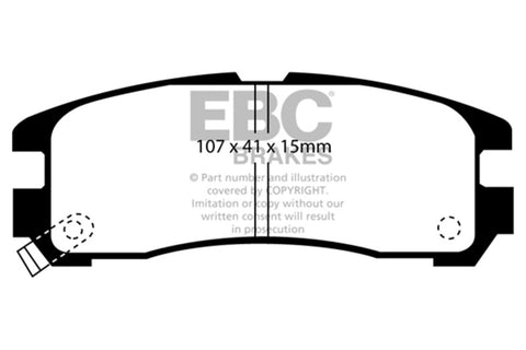 EBC 95-99 Chrysler Sebring Coupe 2.0 Redstuff Rear Brake Pads - DP3738C