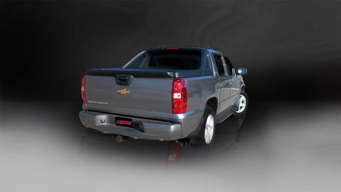 Corsa 07-08 Chevrolet Avalanche 6.0L V8 3in Cat-Back Single Side w Twin 4in Black Pro-Series Tips - 14246BLK