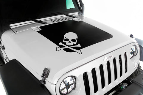 Rugged Ridge Hood Decal Skull 07-18 Jeep Wrangler - 12300.13