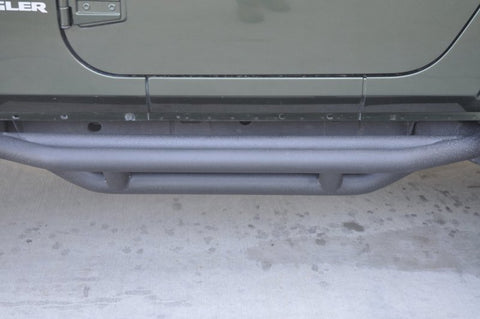 DV8 Offroad 07-18 Jeep Wrangler JK Steel Rock Guard/Sliders - Black (2 Door) - SRSOTB-03