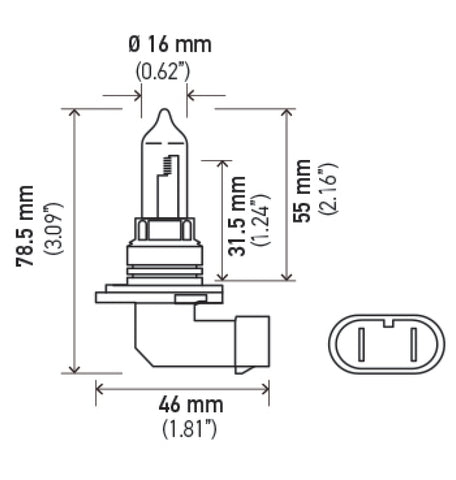 Hella 9005 12V 65W Xen White Bulb (Pair) - H71071402