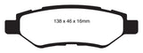 EBC 08-13 Cadillac CTS 3.0 Yellowstuff Rear Brake Pads - DP41829R